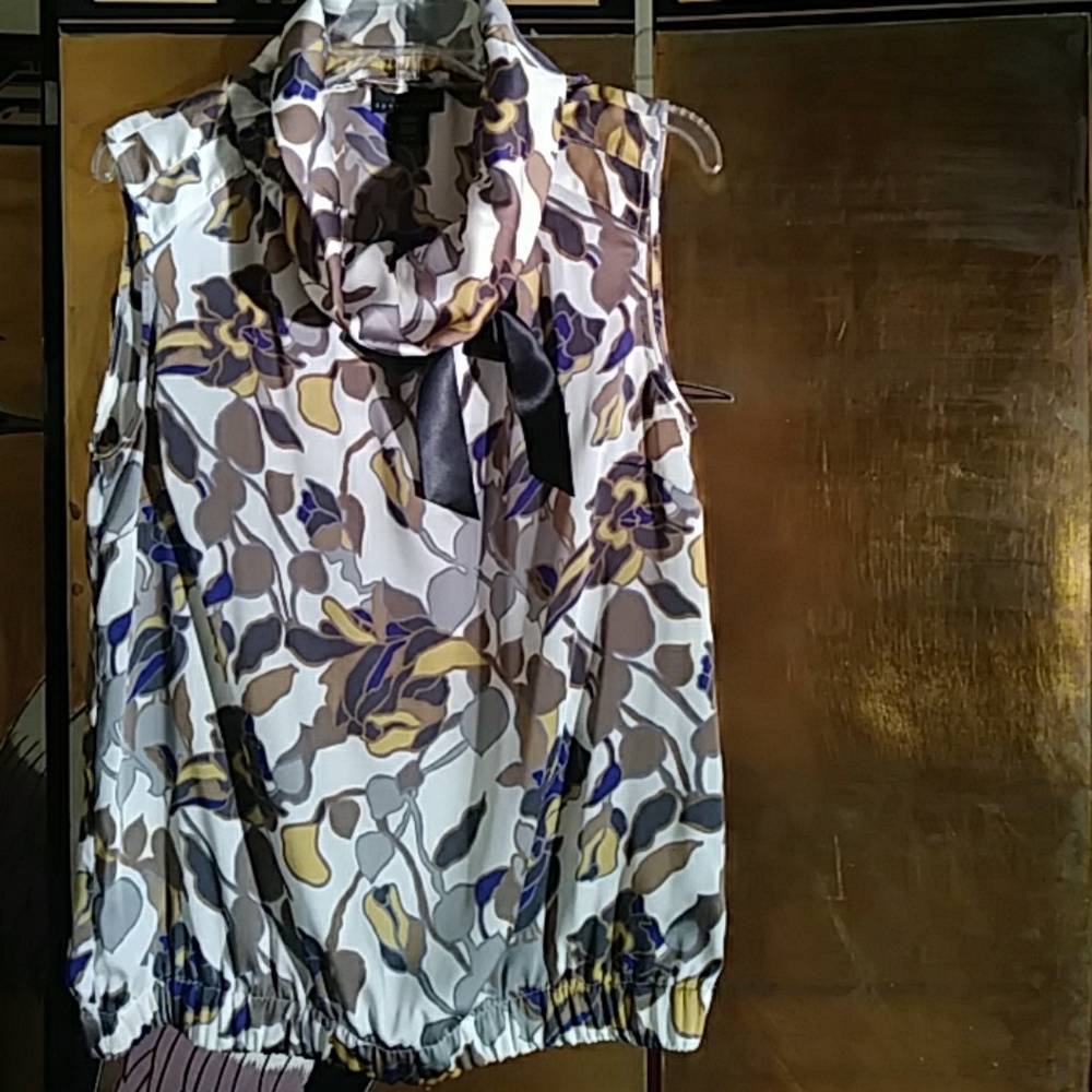 Apostrophe cowl neck blouse